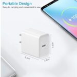 Phone Charger,4 Pack USB C Charger Block,20W Type C Fast Wall Charge Power - Image 4