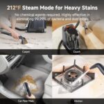 Uwant Carpet Cleaner Machine with Steam&Hot&Cold Water Models 18Kpa Powerful - Image 4