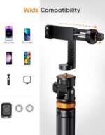 EUCOS 62" Phone Tripod, Tripod for iPhone & Selfie Stick with Remote - Image 4