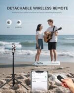 71” Phone Tripod & Selfie Stick, Portable All in One Extendable Cell Phone - Image 4