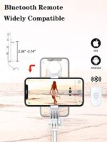 Selfie Stick Tripod with Wireless Remote, 46'' Cellphone Selfie Stick Tripod - Image 4