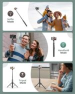 Sensyne 60" Phone Tripod - Selfie Stick, Lightweight All in One Phone Tripod - Image 4