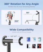 Fuloview 67” Selfie Stick Tripod for iPhone, Lightweight Travel Phone Tripod - Image 4