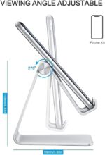 OMOTON Adjustable Cell Phone Stand, Aluminum Desktop Cellphone Stand with - Image 4
