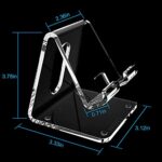 Crpich Acrylic Cell Phone Stand, Portable Clear Phone Stand for Desk - Image 4