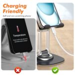 Metal Phone Stand, Adjustable Foldable Cell Phone Stand Holder for Desk - Image 4