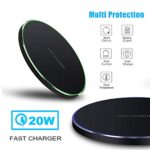 Fast Wireless Charger,20W Max Wireless Charging Induction Pad,Black - Image 4