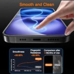 Wiaocit 3 Pack Tempered Glass Screen Protector for iPhone 16 with 3 Pack Camera - Image 4