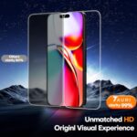 TAURI 4 in 1 for iPhone 16 Screen Protector, 3 Pack Tempered Glass Film + 1 Dust - Image 4