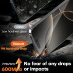 Wiaocit 3 Pack Tempered Glass Privacy Screen Protector for iPhone 16 Pro with 3 - Image 4