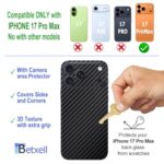for iPhone 17 PRO MAX Skin Wrap 3M Film Protective for Sides and Back (Carbon - Image 3