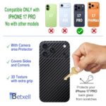 for iPhone 17 PRO Skin Wrap 3M Film Protective for Sides and Back (Carbon Fiber) - Image 3