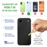 for iPhone 17 AIR Skin Wrap 3M Film Protective for Sides and Back (Carbon Fiber) - Image 4