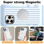 Magnetic for iPhone 13/14 Case Cute Stripes Phone Case - Image 3