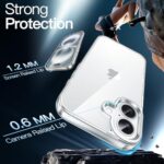 JETech Case for iPhone 16, Anti-Yellowing, Clear - Image 3