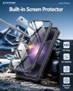 FNTCASE for iPhone 17e/16e Case with Belt Clip, Built-in Screen Protector - Image 3