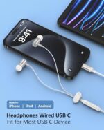 iPhone 17 USB C Headphones Wired, Earbuds with Microphone for iPhone 17e 16 - Image 4