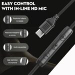 Bywulanda USB C Headphones with Mic and Volume Control - Image 4