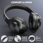 Upgraded USB C Wired Headphones, Over-Ear Type C Headphones with Microphone - Image 4