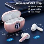 Wireless Earbuds, Bluetooth 5.3 Headphones HiFi Stereo 50H Playback LED Digital - Image 4