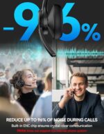 TECKNET Wireless Headset, Bluetooth Headset with Noise Cancelling Microphone - Image 4