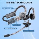 Open Ear Headphones with Mic,20H Bluetooth Headset with Microphone - Image 4
