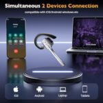 Bluetooth Headset, Wireless Headset with Dual-Mics & Noise Cancelling - Image 4