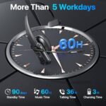 Trucker Bluetooth Headset with Mic, Wireless Headset for Work with Mute Button - Image 4
