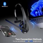 Wireless Headset with Mic for Work, Bluetooth Headset with Microphone AI Noise - Image 4