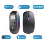 Afaartcci Rechargeable Wireless Mouse, Silent Bluetooth Mouse (Black) - Image 5