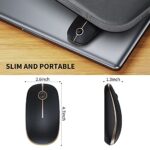 VssoPlor Wireless Mouse, 2.4G Slim Computer Laptop Mouse, Black and Gold - Image 5