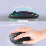 KANMABPC Wireless Bluetooth Mouse, Silent Dual Mode Mouse(Black) - Image 5