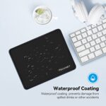 TECKNET Mouse Pad with Durable Anti-fray Stitching, Black Small Mousepad - Image 5