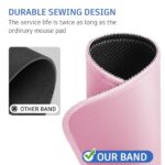 Pink Mouse Pad, Nice and Cute Mouse Pad, Splash-Proof Textured 10.2 x 8.2Inch - Image 4