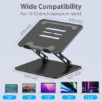 Adjustable Laptop Stand for Desk, Metal Laptop Riser Holder - Image 5