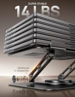 Lamicall Adjustable Laptop Stand for Desk - 360° Rotating Base Ergonomic - Image 5