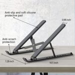 Tonmom Laptop Stand for Desk, Adjustable Laptop Riser, Black - Image 3
