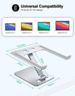 RIWUCT Foldable Aluminum Alloy Laptop Stand for Desk - Image 5
