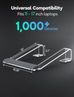 JCZT Clear Acrylic Laptop Stand for Desk, with Wrist Rest - Image 5