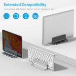 OMOTON Vertical Laptop Stand Holder, Desktop Aluminum Stand for MacBook with - Image 5