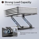 JOYEKY Laptop Stand for Desk, Adjustable Computer Stand with 360° Rotating Base - Image 5