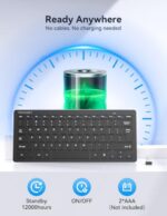 TECKNET 2.4G Wireless Keyboard - Mini Compact Keyboard with Media Hotkeys - Image 5