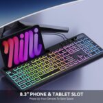 MARVO Large Print Backlit Keyboard, WK712 Wired Computer Keyboards with 7 Colors - Image 5