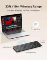 TECKNET Bluetooth Keyboard Rechargeable, 2.4G Wireless Keyboard Full Size - Image 4