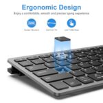 OMOTON Compact Wireless Keyboard for PC/Tablet, USB-C USB-A, Grey - Image 5