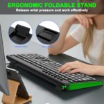 EDJO Large Print Ergonomic Keyboard, Full Size Keyboard with Wrist Rest - Image 5