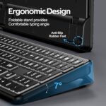 Hamile Large Print Light Up Keyboard, USB Silent Wired Keyboard - Image 5