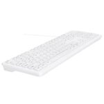 MCSaite Wired White USB 104 Keys Computer Keyboard with Stands - Image 5