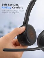 AOC Wireless Headset with Mic for Work, Bluetooth 5.4 Headphones with AI - Image 5