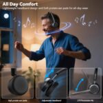 Wireless Headset with Mic for Work, Wireless Headphones with Mic(Noise - Image 5